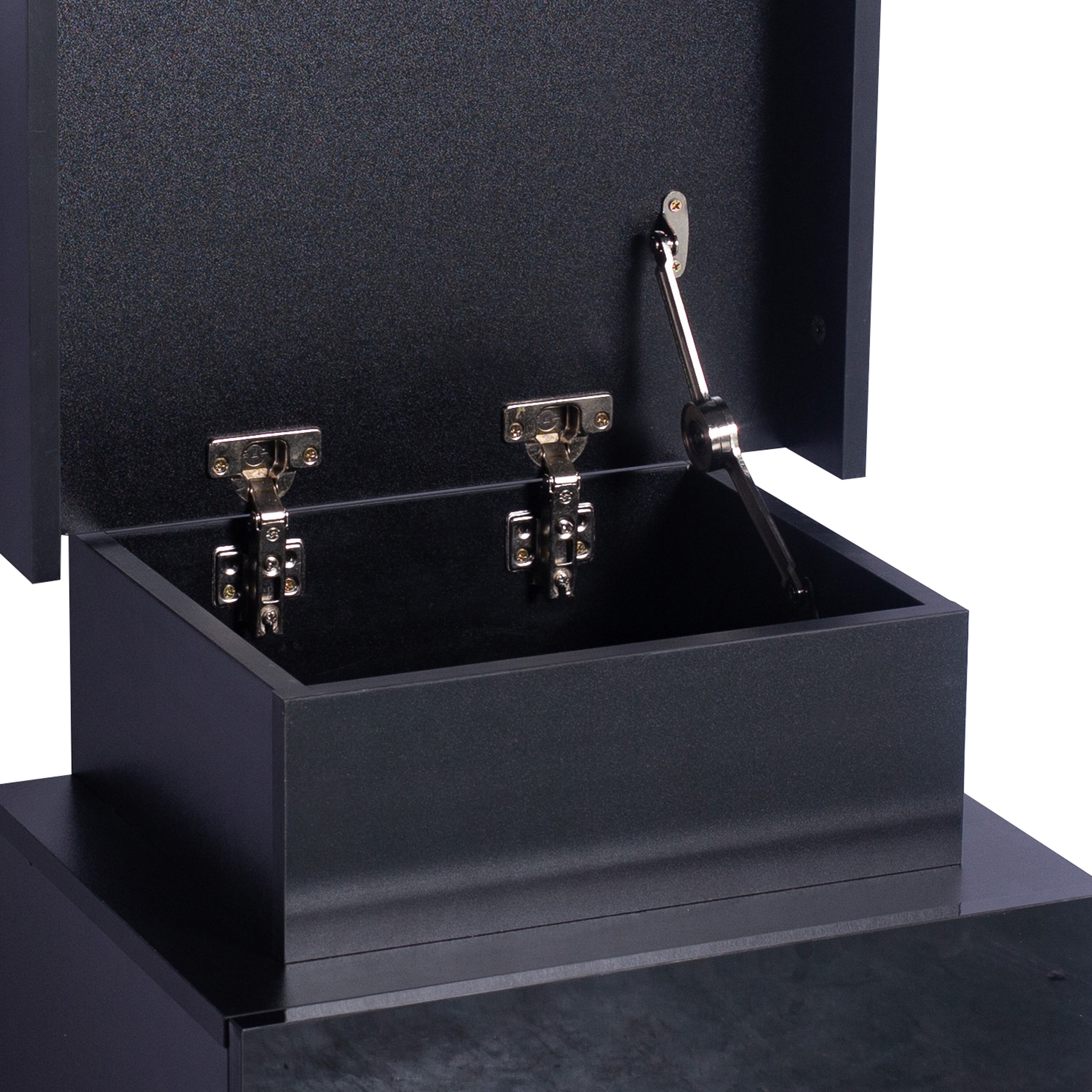 Levede Bedside Tables Side Table 2 Drawers Black-1954802716106690565