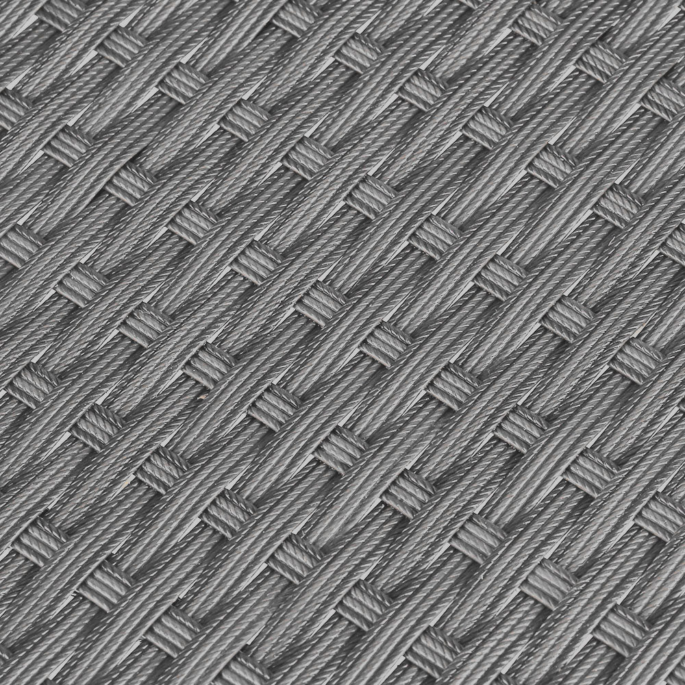 3PC Patio Furniture Bistro Set Wicker Outdoor Lounge Setting Grey - Furniture > Outdoor - Bedzy Australia