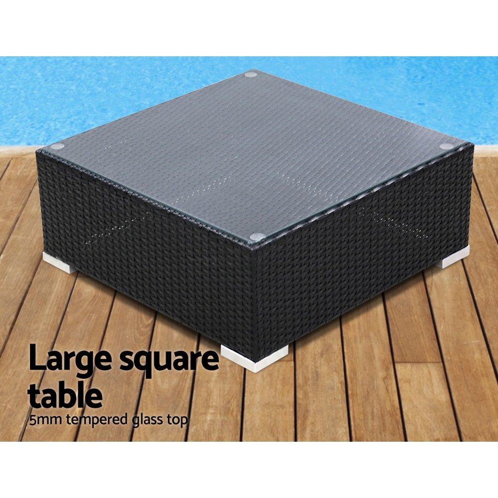 8-Piece Outdoor Sofa Set Wicker Couch Lounge Setting 7 Seater - Furniture > Outdoor - Bedzy Australia