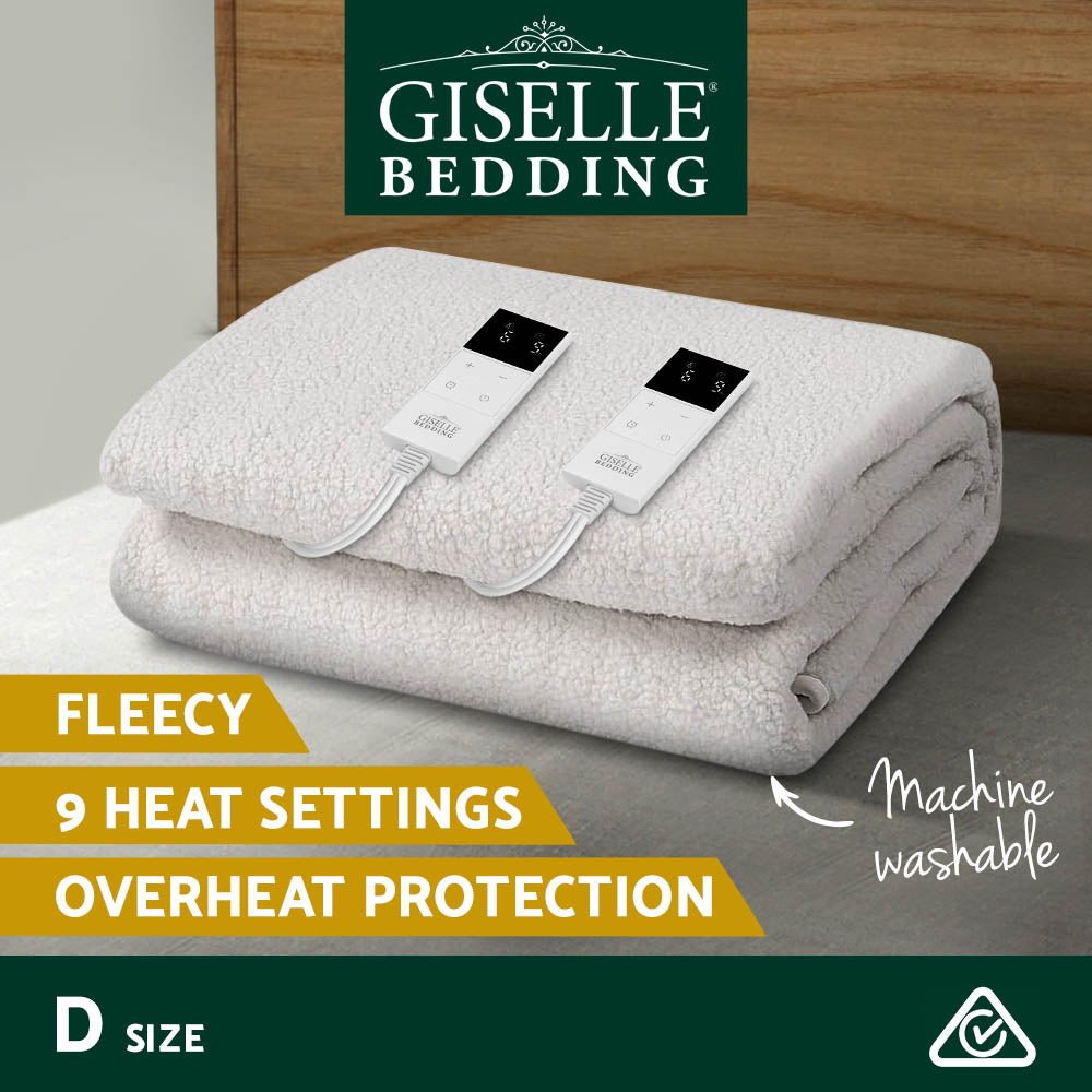 9 Setting Fully Fitted Electric Blanket - Double - Bedzy Australia