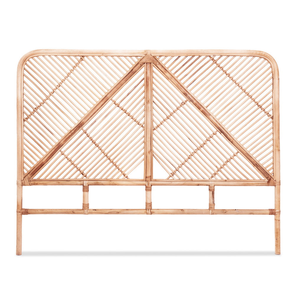 Bed Headboard Double Bedhead Rattan - FRED Pine