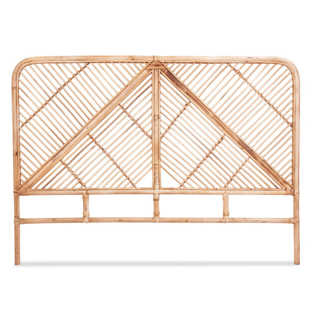 Bed Headboard Queen Bedhead Rattan - FRED Pine