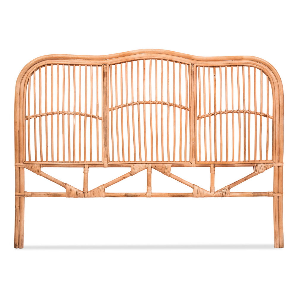 Bed Headboard Queen Bedhead Rattan - NERO Pine