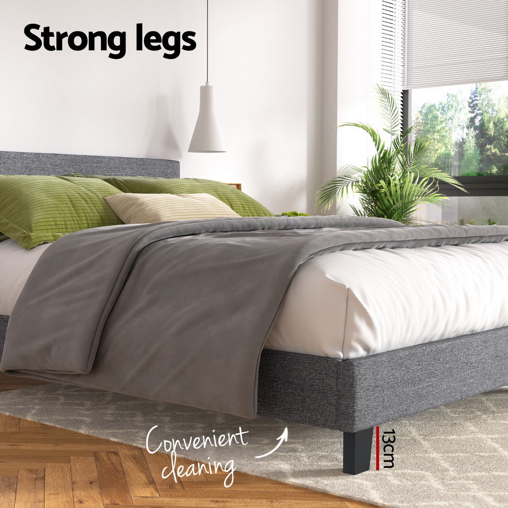 Double Package | Coogee Bed Grey & Reverie Euro Top Mattress (Medium Firm)