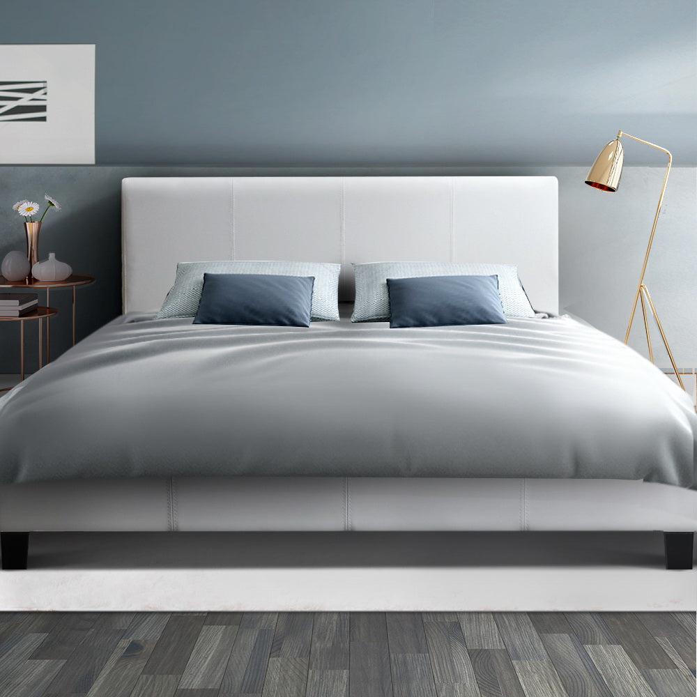 Double Package | Coogee Bed White & Reverie Euro Top Mattress (Medium Firm)