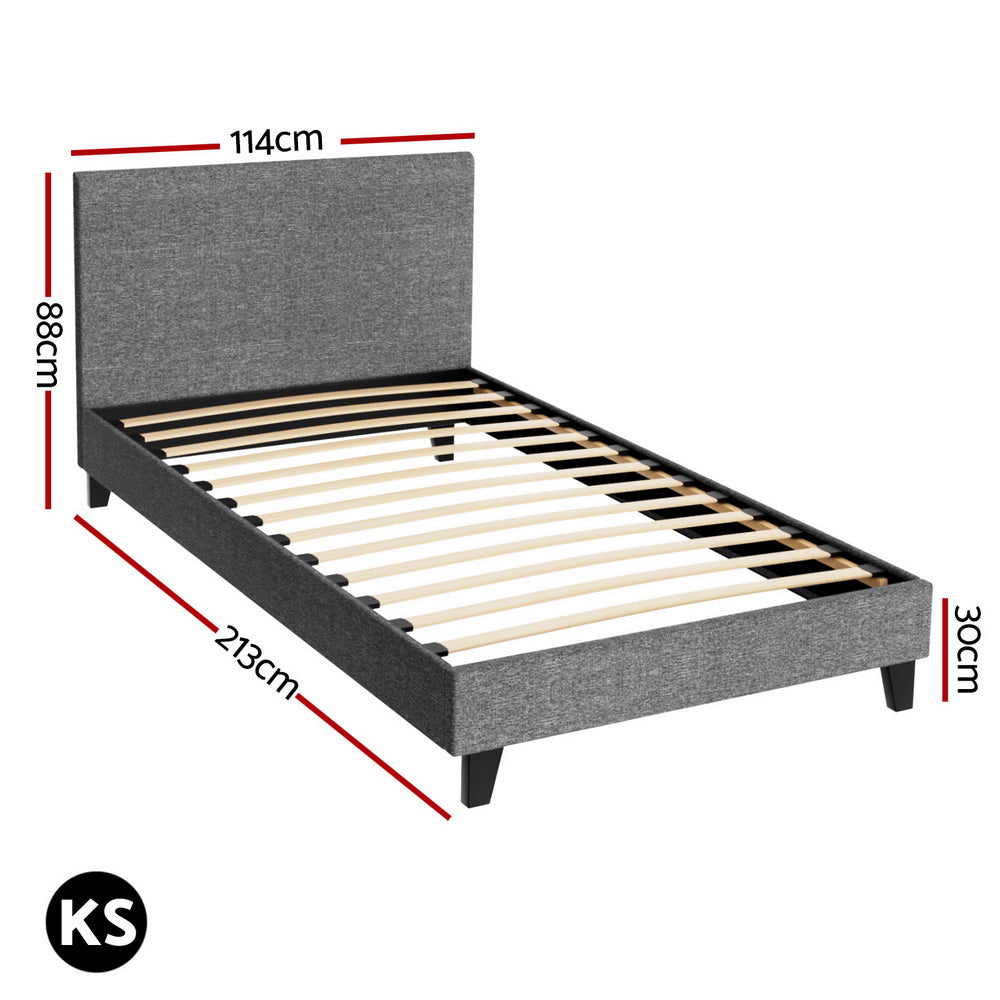Coogee King Single Bed Frame Grey