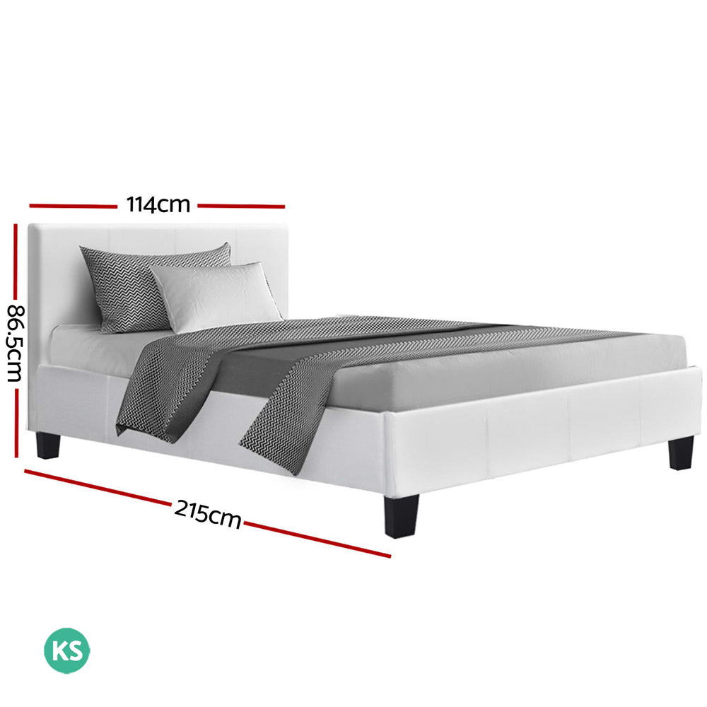 Coogee King Single Bed Frame White