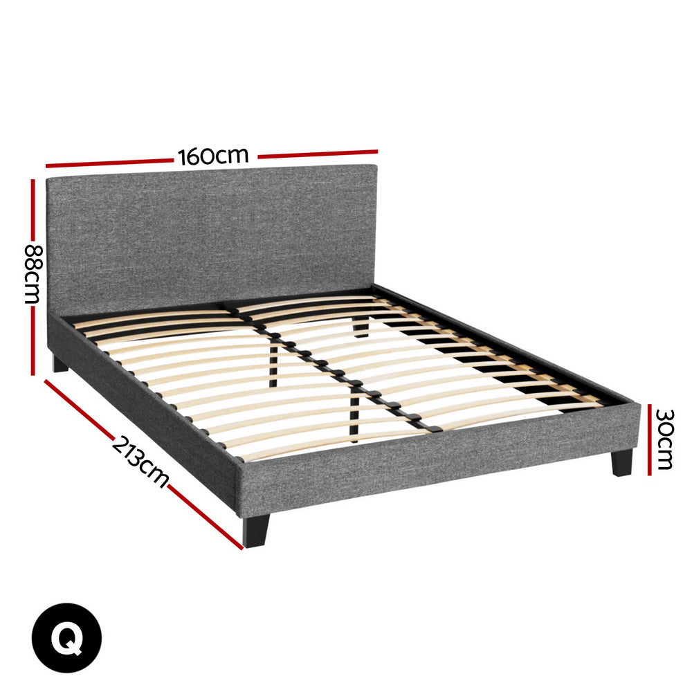 Coogee Queen Bed Frame Grey