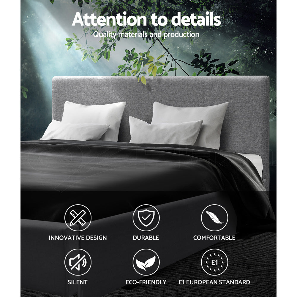 Elwood Gas Lift Storage Double Bed Frame Grey