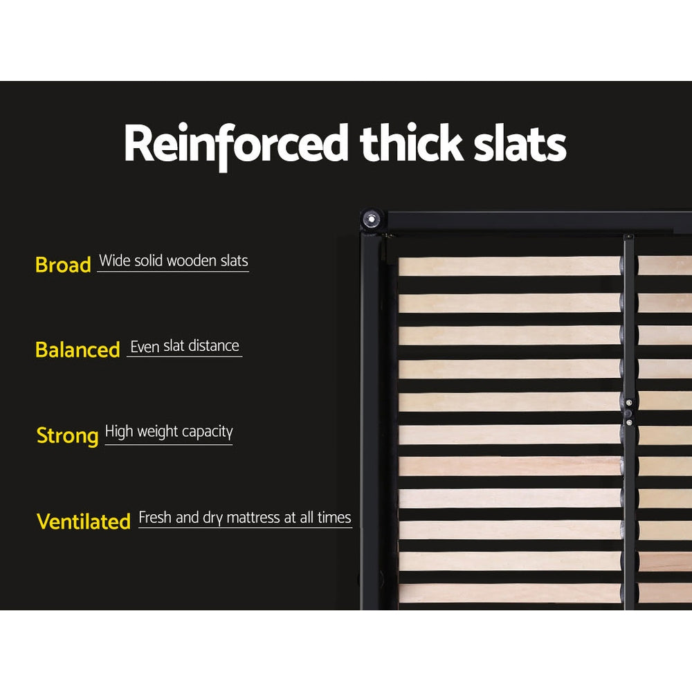 Elwood Gas Lift Storage King Single Bed Frame Grey