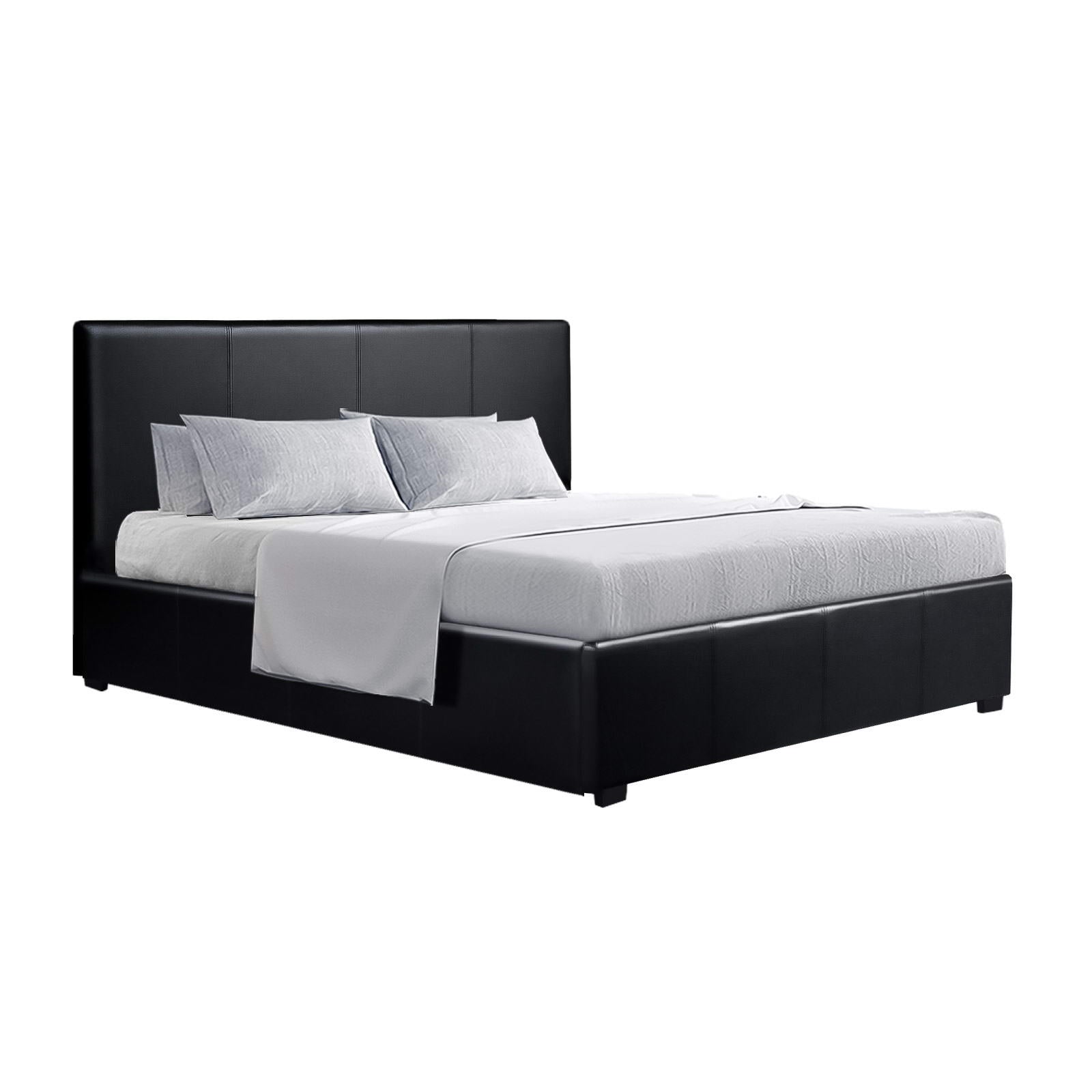 Elwood Storage Queen Bed Frame Black