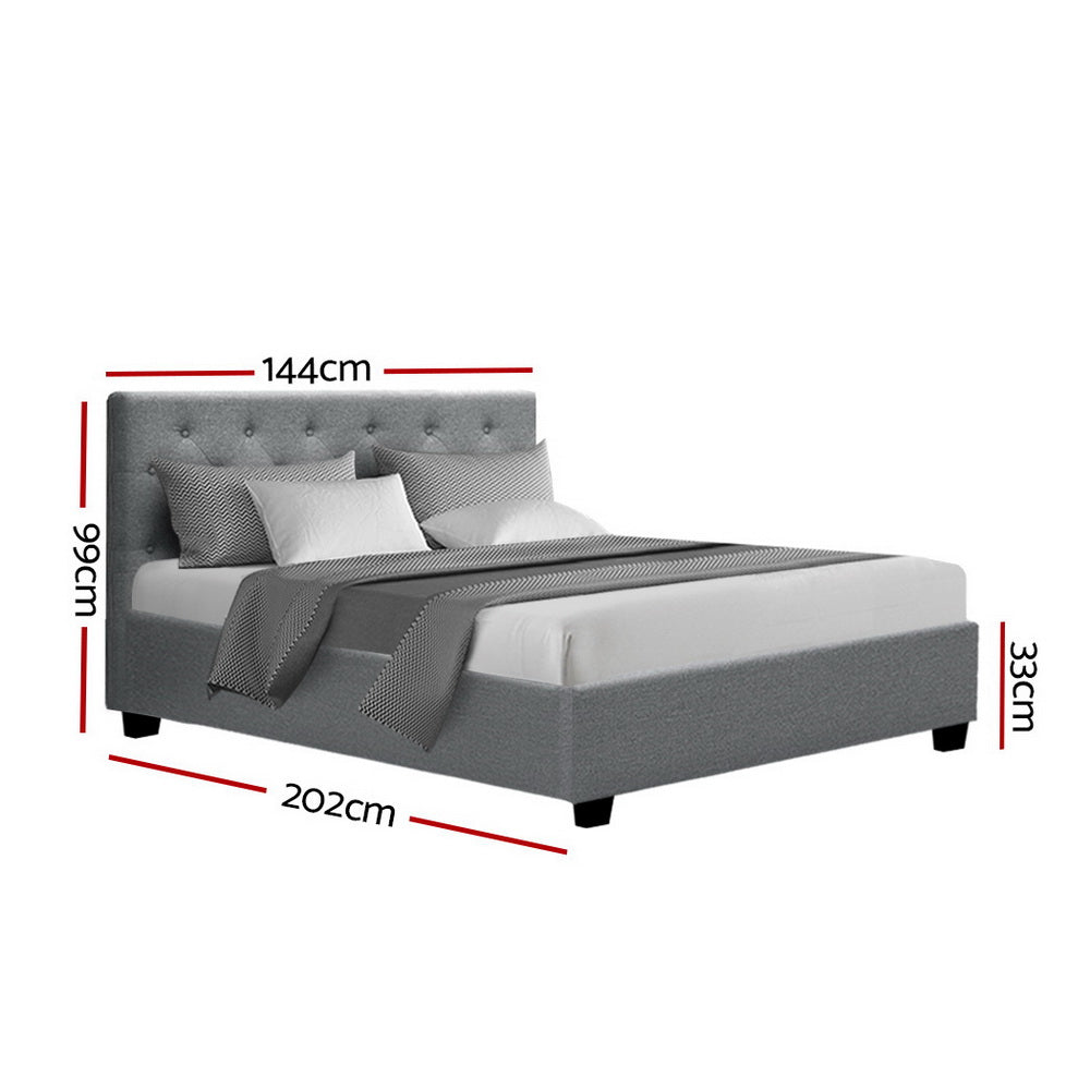 Dorilla Gas Lift Storage Double Bed Frame - Grey
