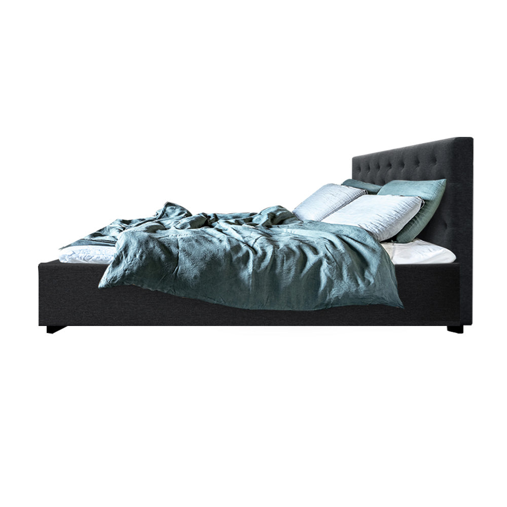Dorilla Gas Lift Storage Queen Bed Frame - Charcoal