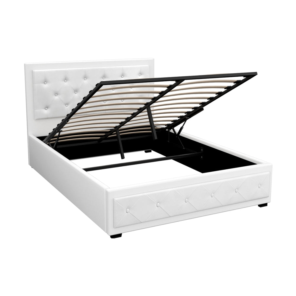 Bronte Storage Double Bed Frame White