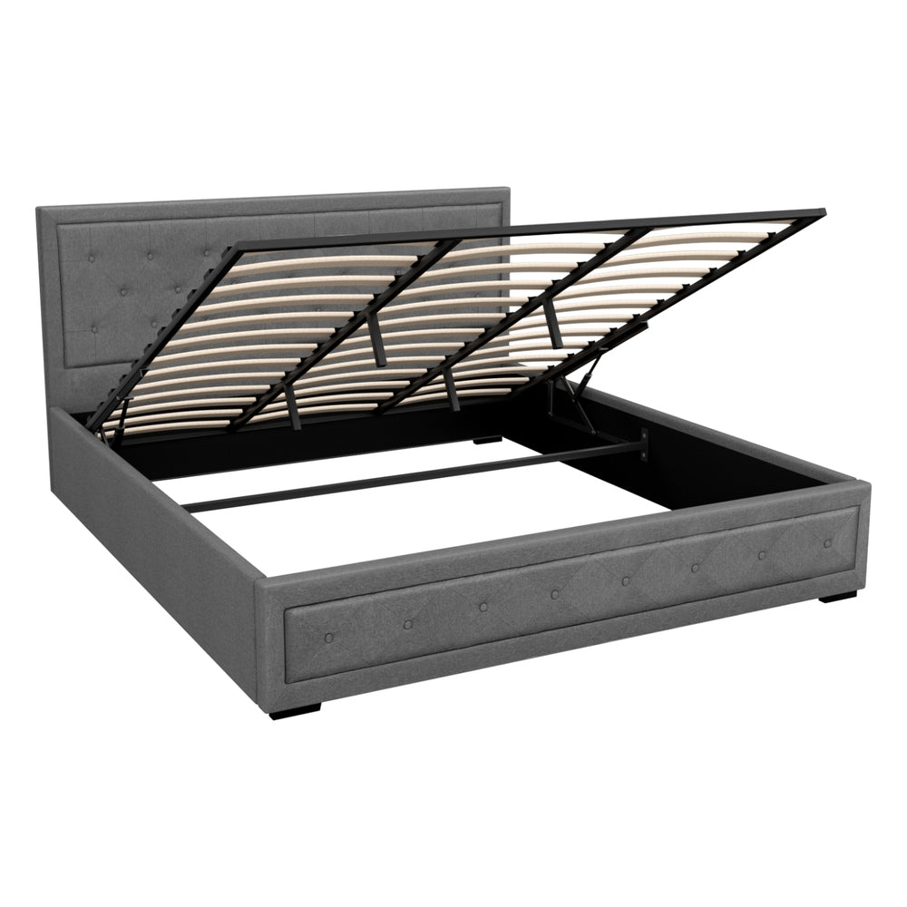 Bronte Storage King Bed Frame Grey