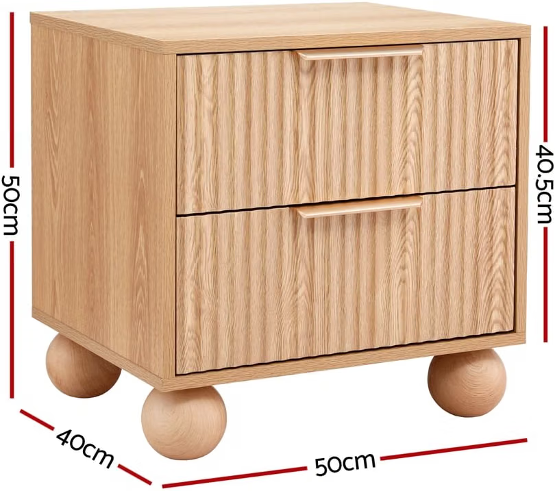 Queen Bouclé Upholstered Platform Bed Frame with 2 Bedside Tables Set