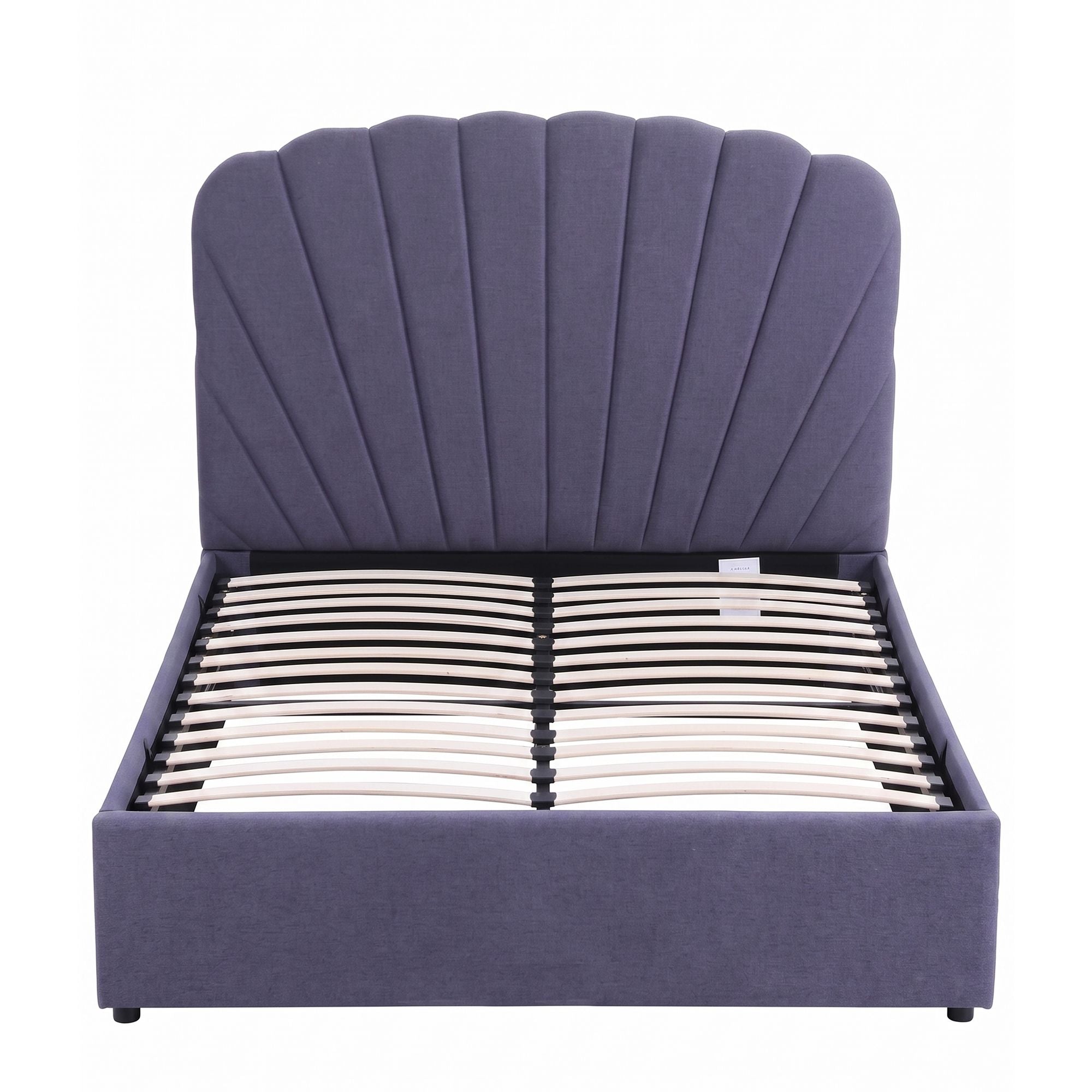 Double Bed Frame with Lift-Up Storage and USB Charging Ports - Grey