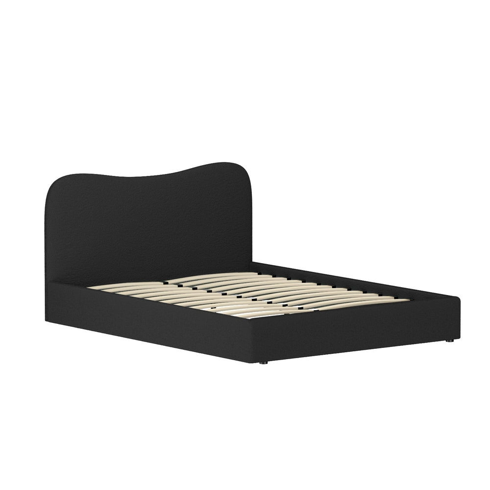 Albany Bouclé Queen Bed Frame - Black