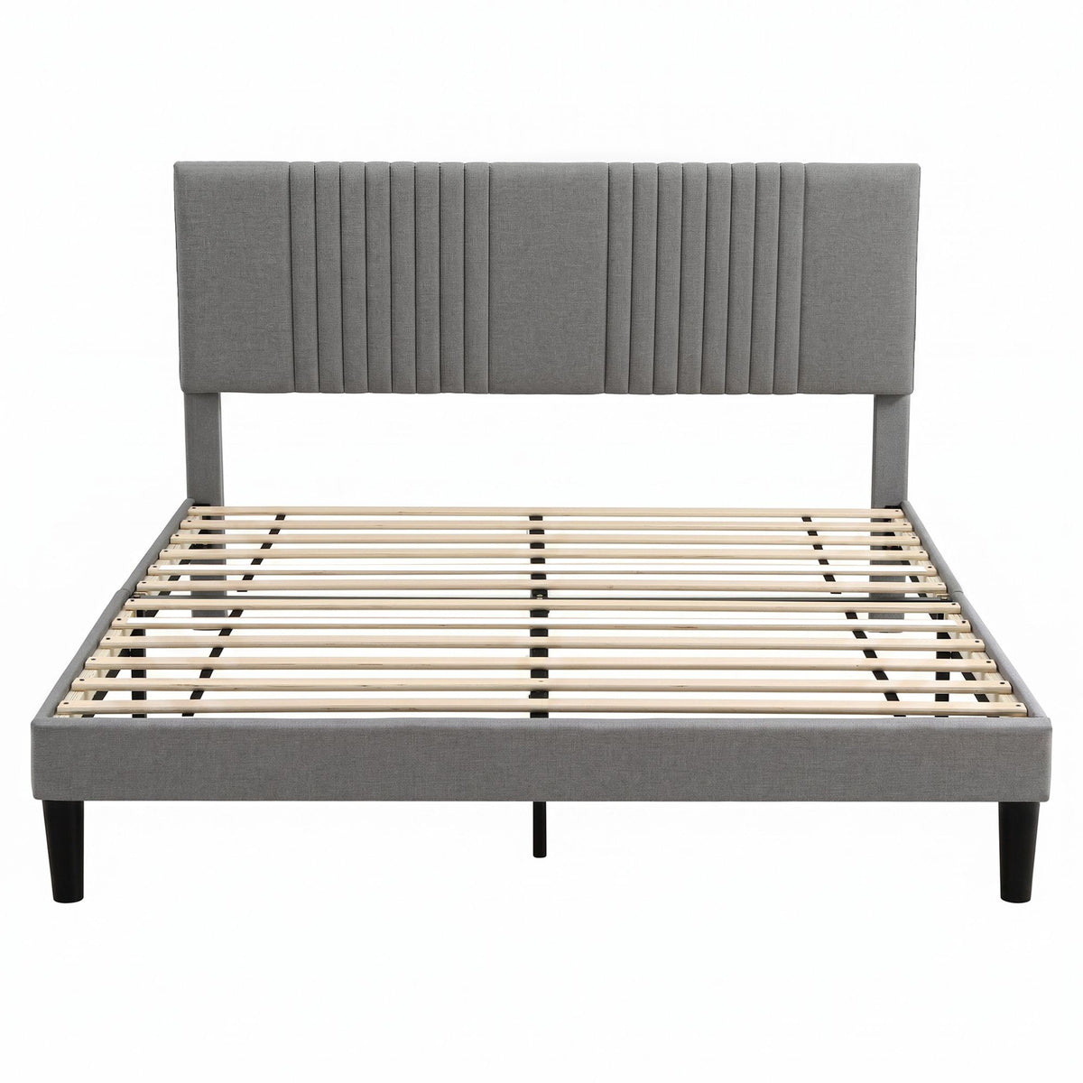 Queen Adjustable Headboard Bed Frame 300kg Capacity - Grey
