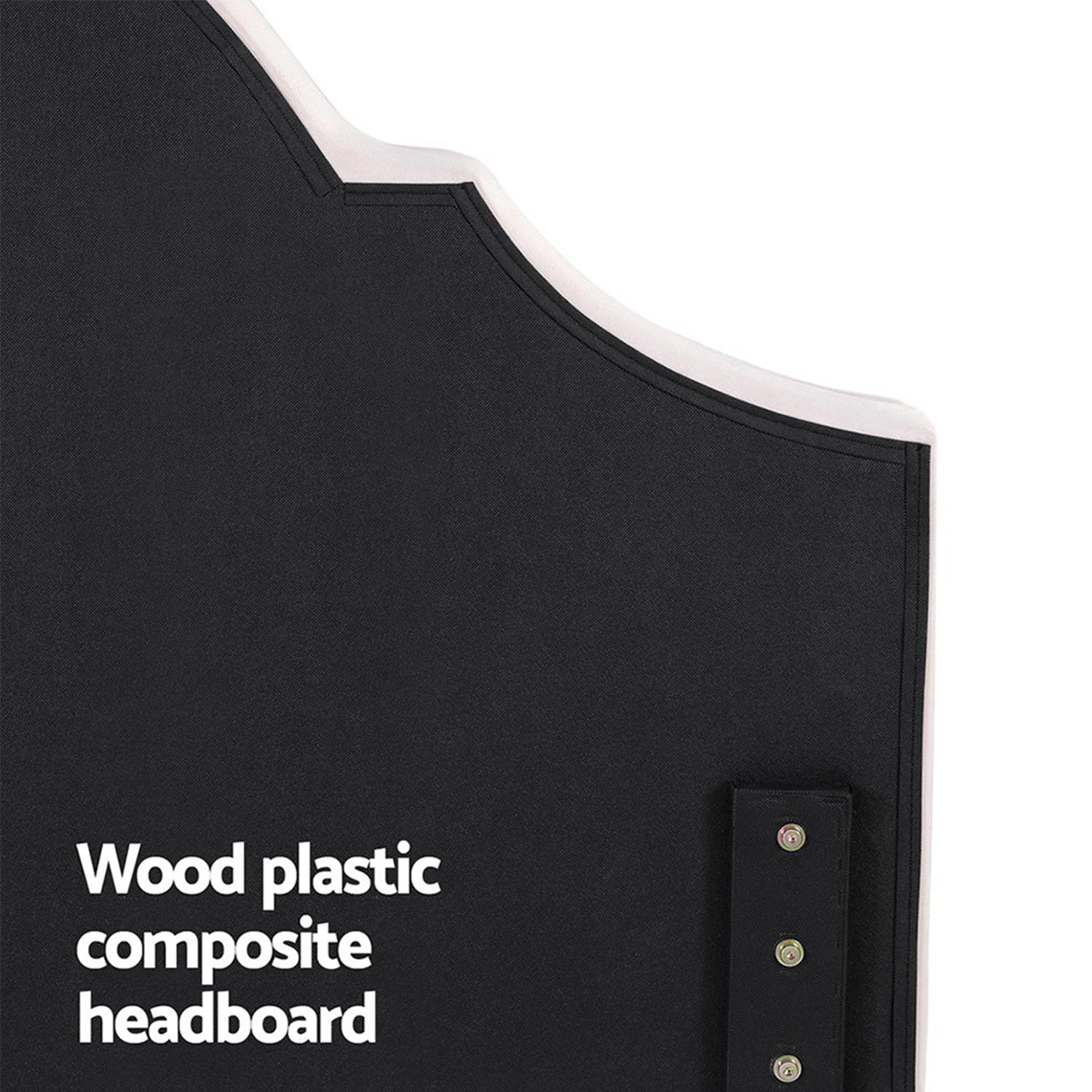 Iris Queen Bed with Scalloped Velvet Headboard – Beige