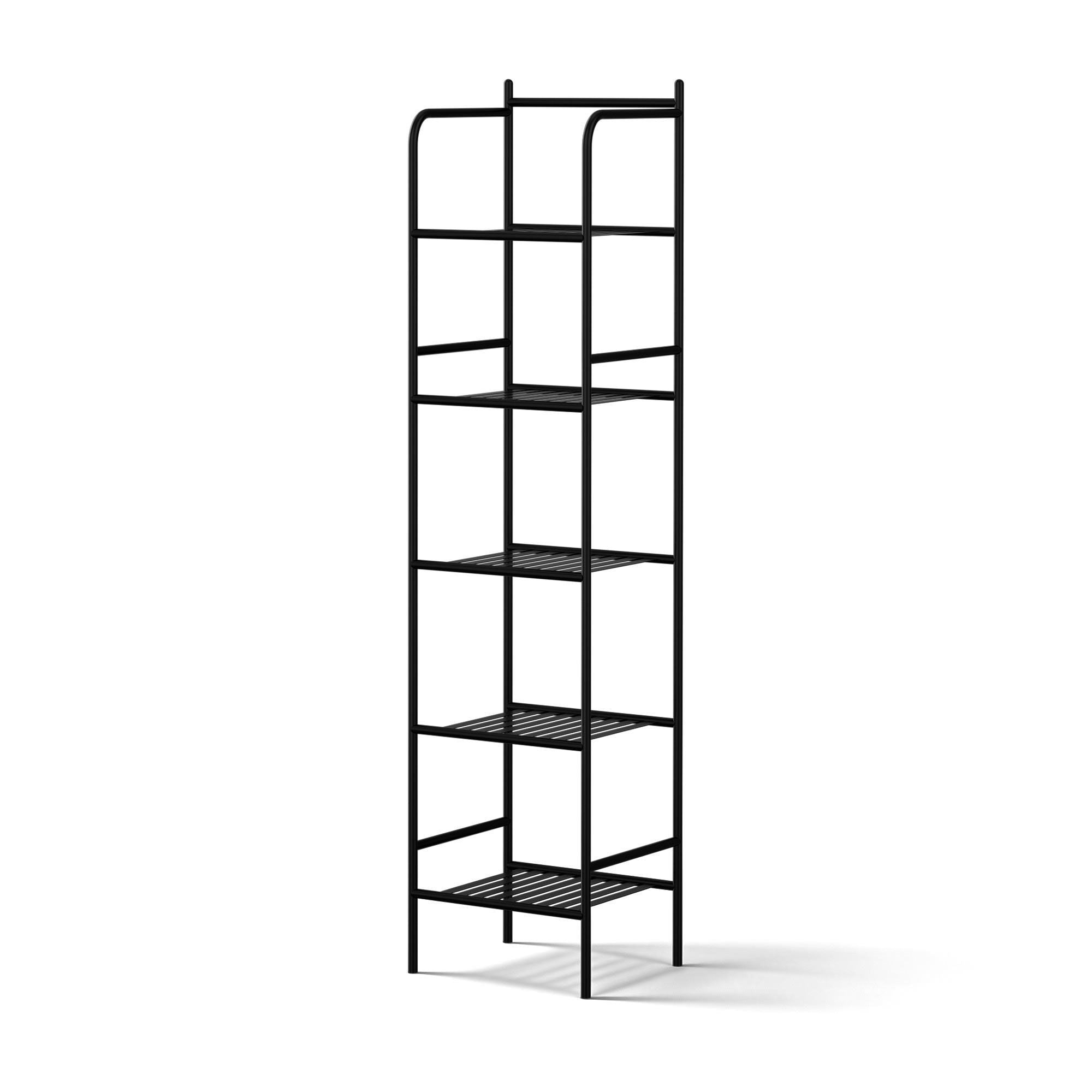 2X 5 Tier Floor Standing Corner Shower Caddy Bathroom Organizer - Black