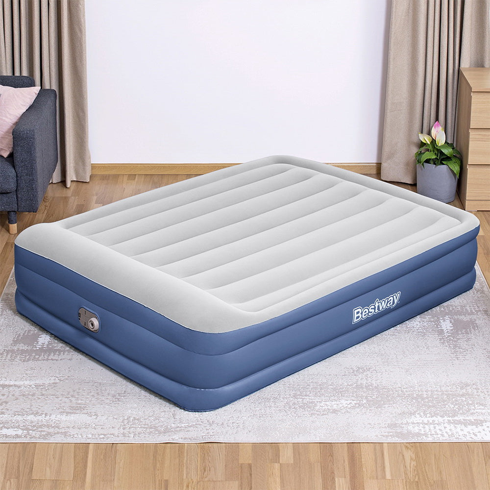 46 CM Thickness Air Bed Inflatable Mattress with Built-in Pump - Queen Size