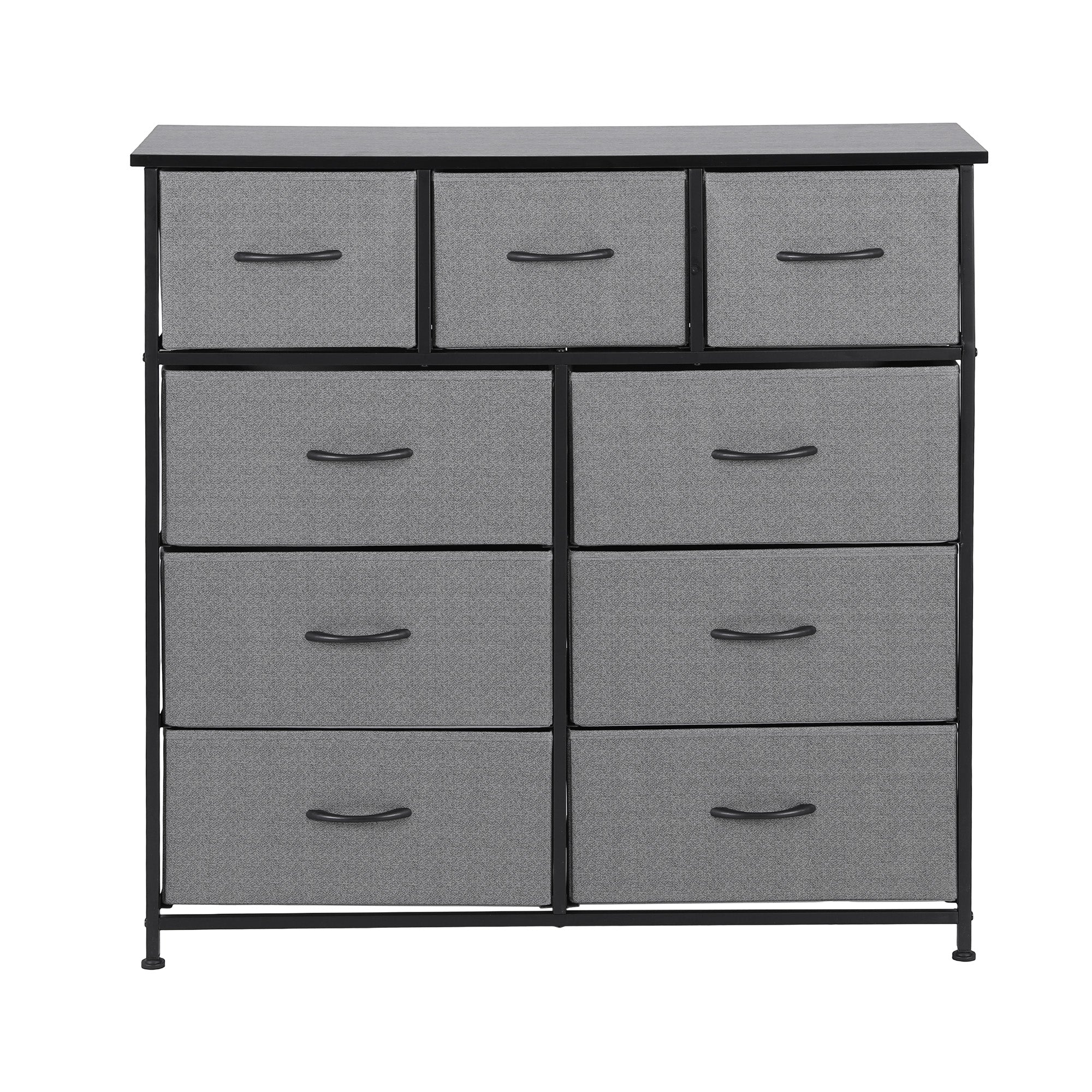 Chest of 9 Drawers Storage Dresser Tallboy Dark Grey