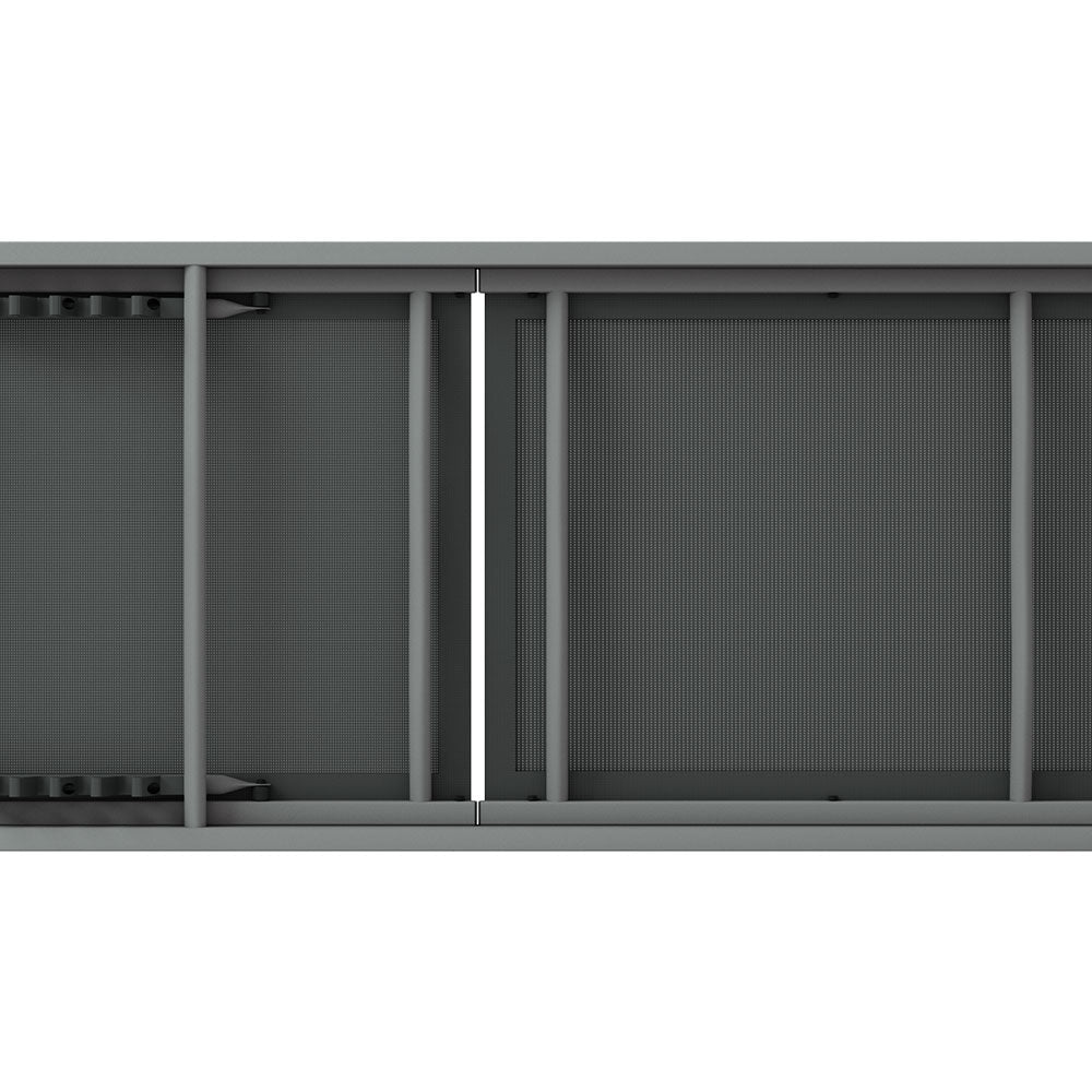 Aluminium Sun Lounger With Wheels Grey