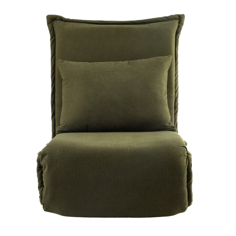 Floor Lounge Sofa Bed Foldable Green