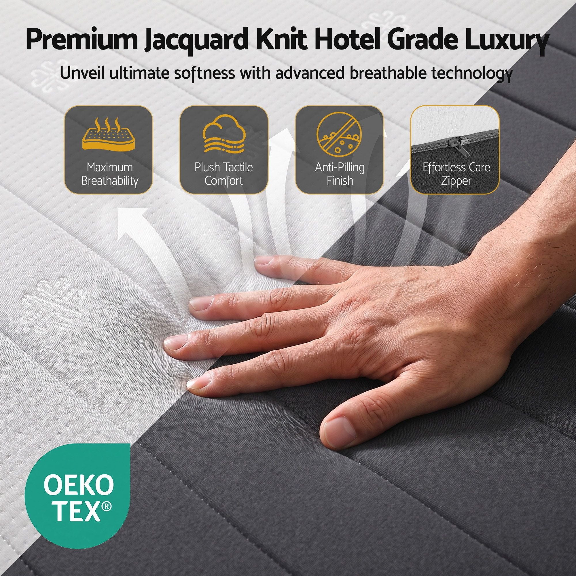 18cm Single Memory Foam Dual Feel Reversible Mattress - Charcoal