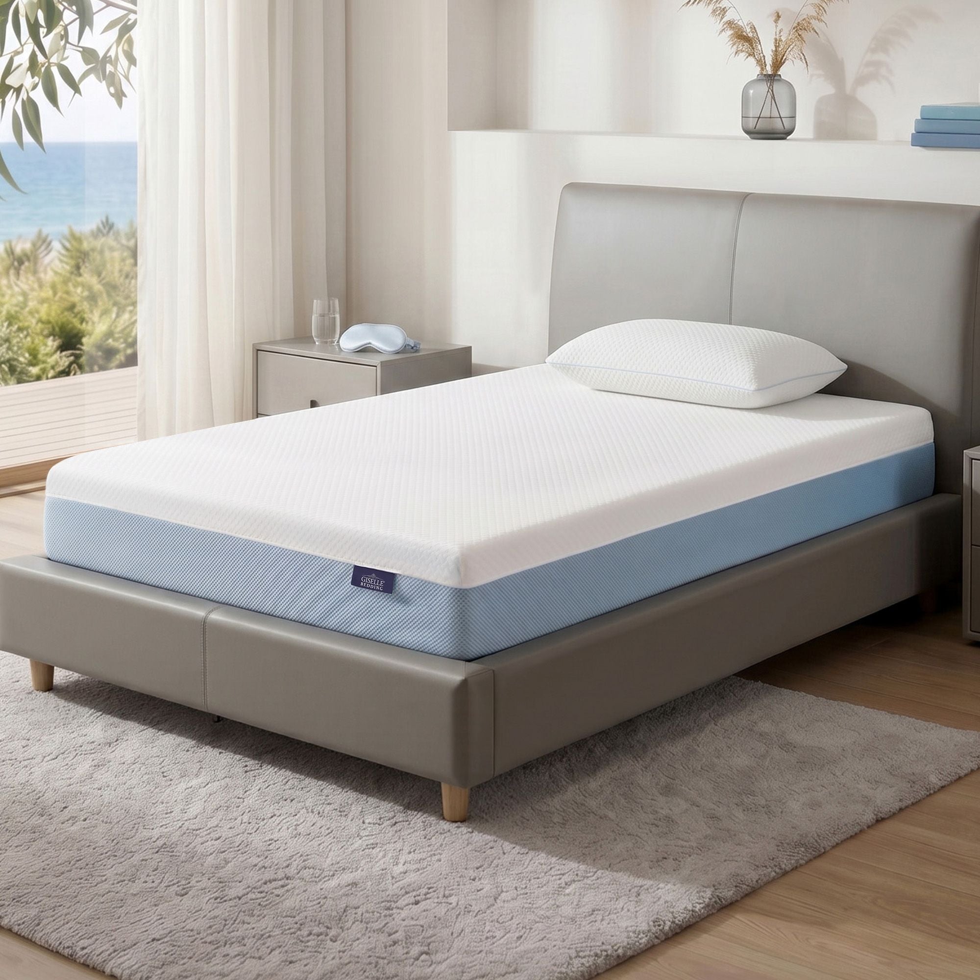 22cm Cooling Gel Memory Foam Mattress Single Medium Firm