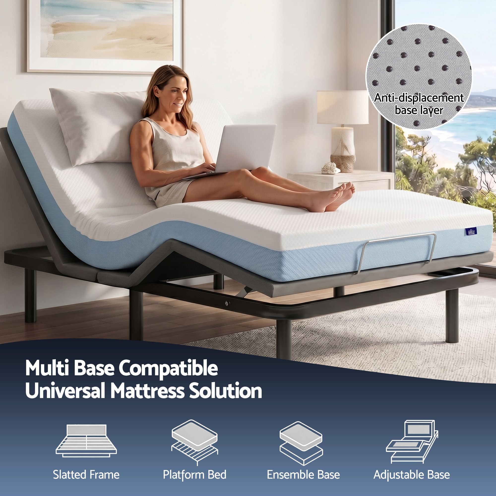 22cm Cooling Gel Memory Foam Mattress Single Medium Firm