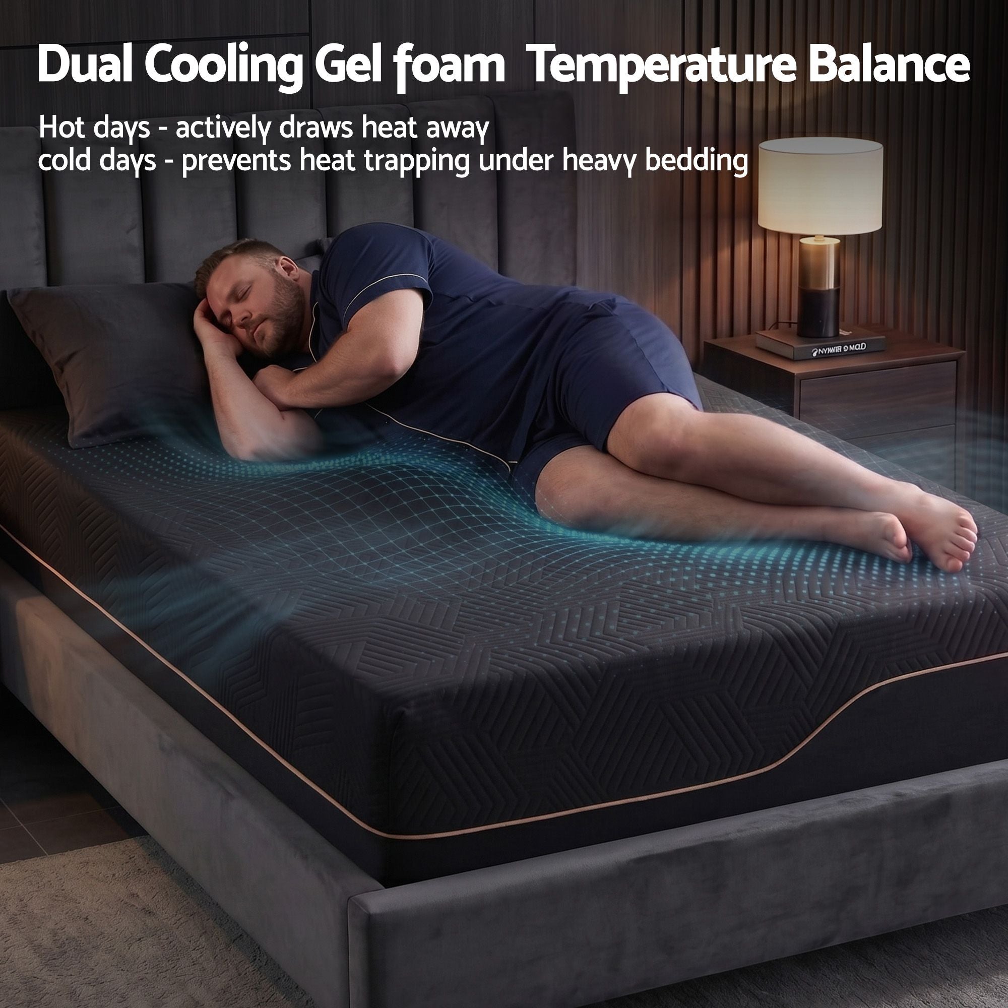 Single Cooling Memory Foam Mattress Medium Firm with Gel Comfort 30cm