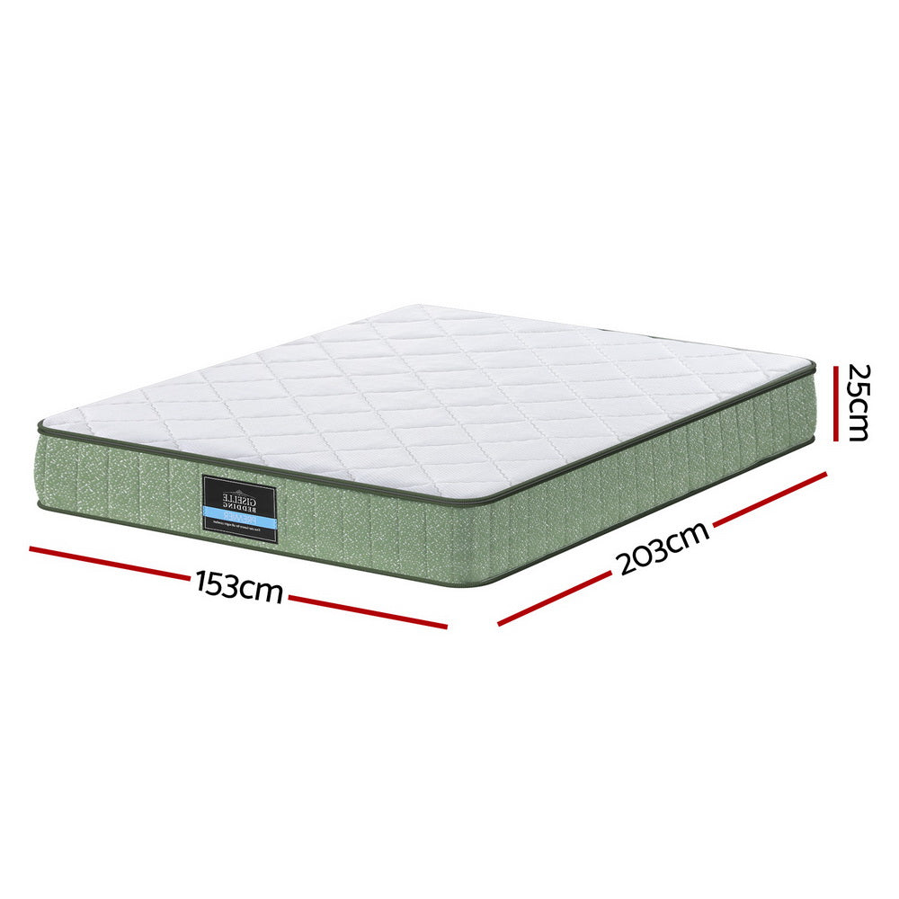 25cm Memory Foam Mattress Dual Layer Zipper Cover Cool Charcoal Foam Mattresses Queen