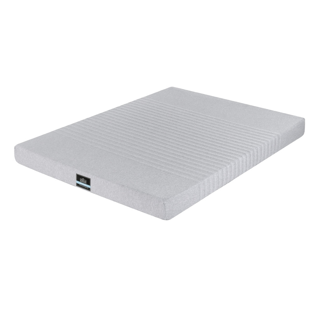 Cool Gel Memory Foam Mattress Charcoal 7-Zone Washable Bamboo Cover 15cm Double shown on white background