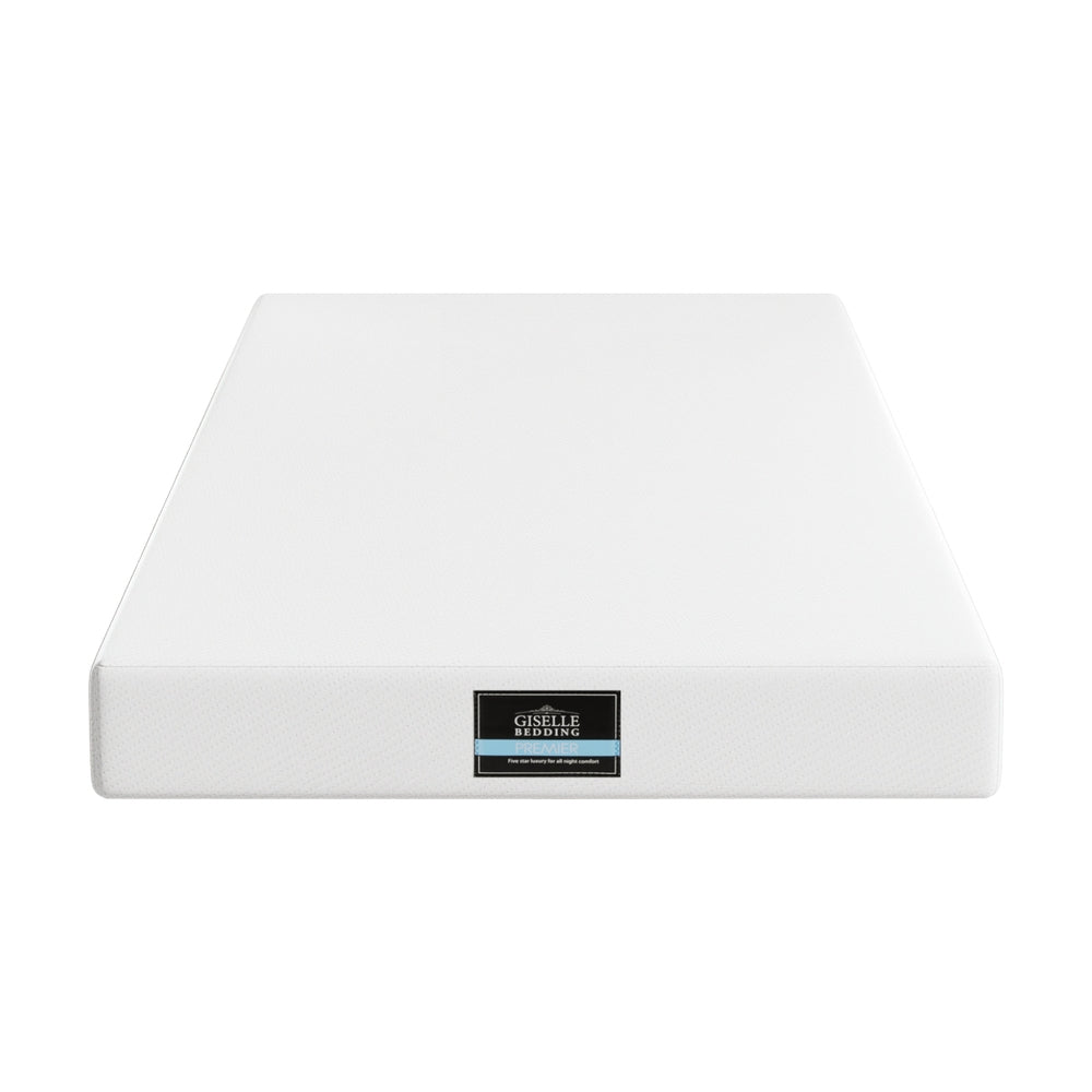 20cm Memory Foam Mattress Green Tea King Single with white cover and branded label shown on white background