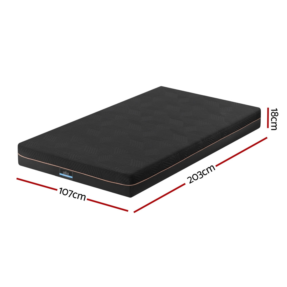 18cm Memory Foam Mattress Green Tea Foam Cool Gel Foam Mattresses King Single