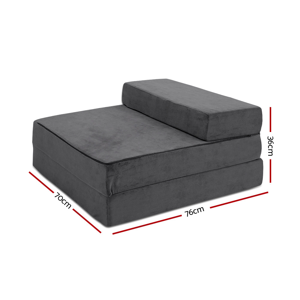 Folding Foam Portable Mattress Grey