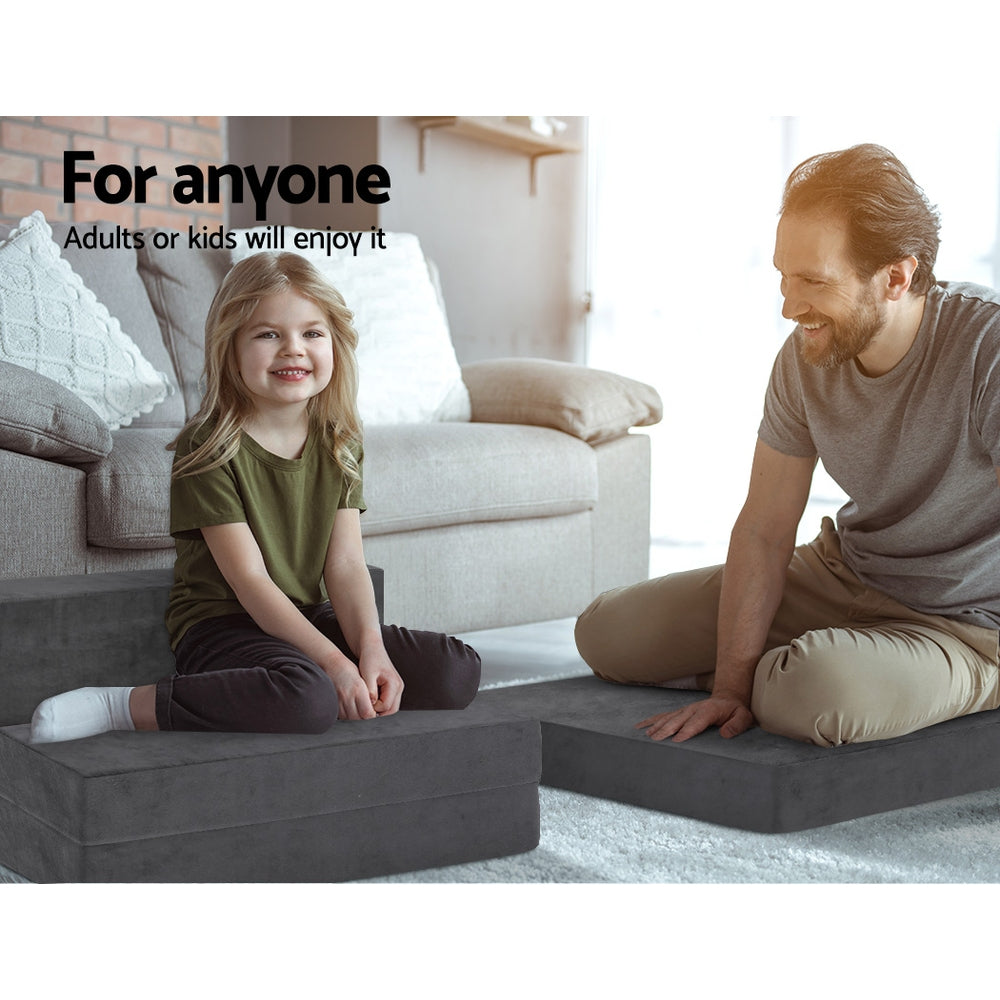 Folding Foam Portable Mattress Grey