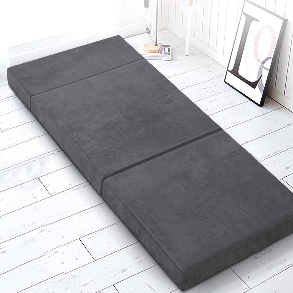 Folding Foam Portable Mattress Grey