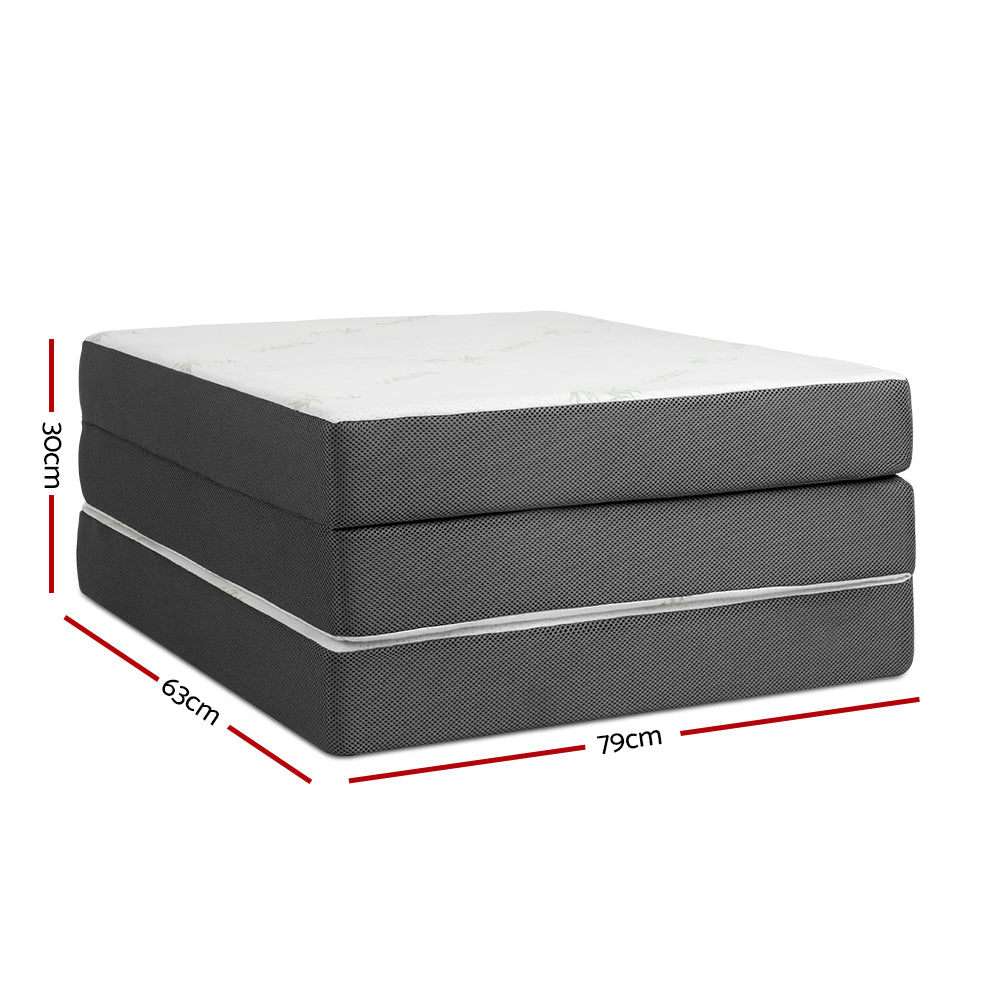 Folding Foam Portable Mattress Bamboo Fabric