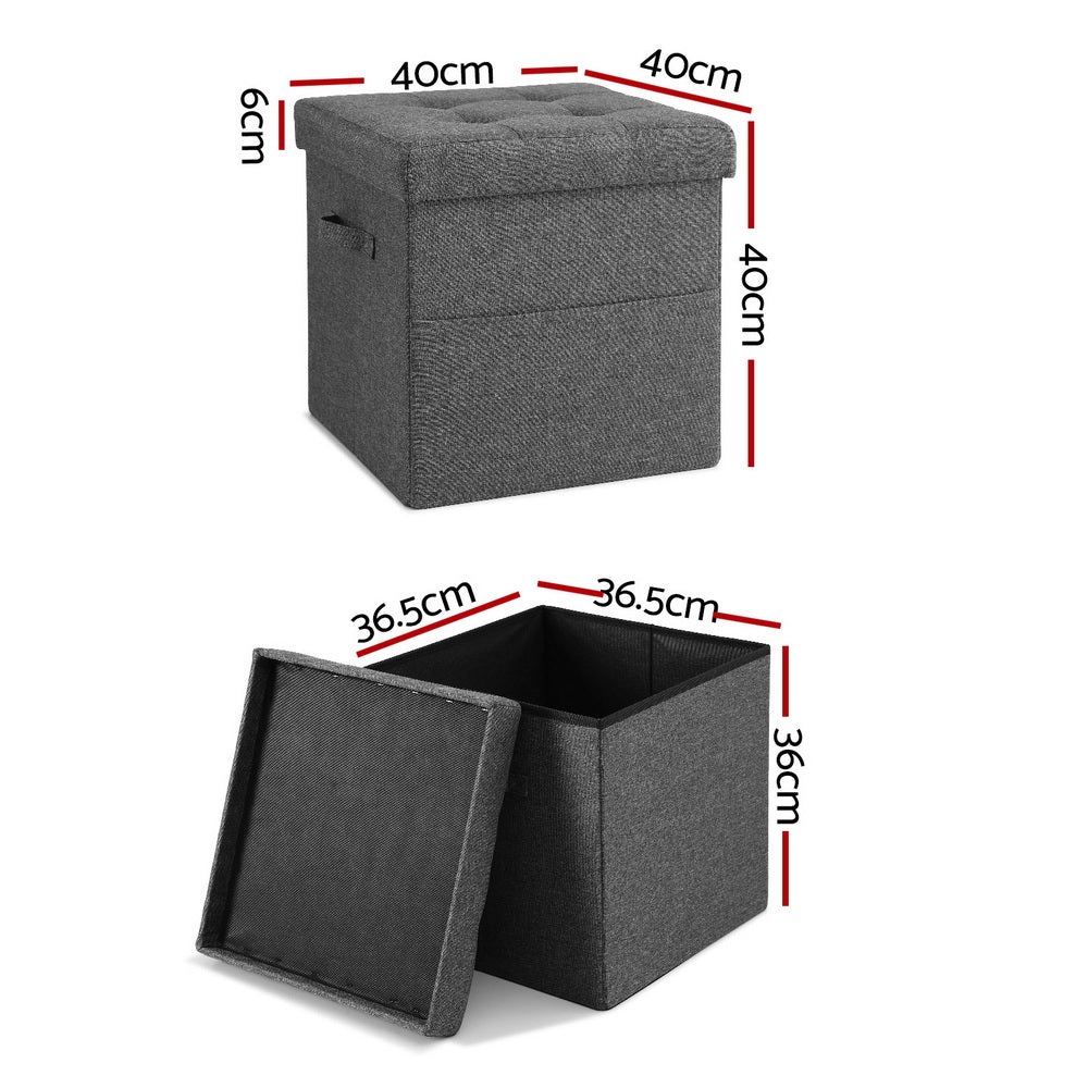 Storage Ottoman Rest Foot Stool Foldable