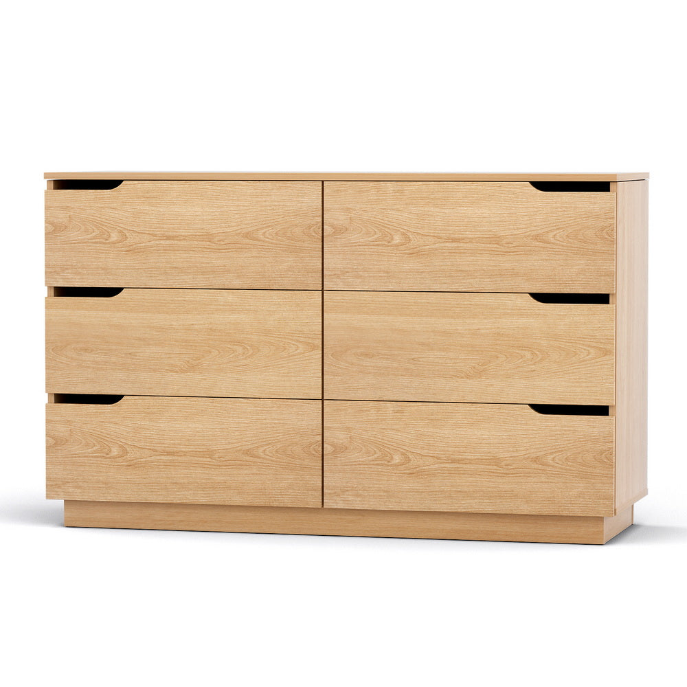 6 Chest of Drawers Dresser Table Pine
