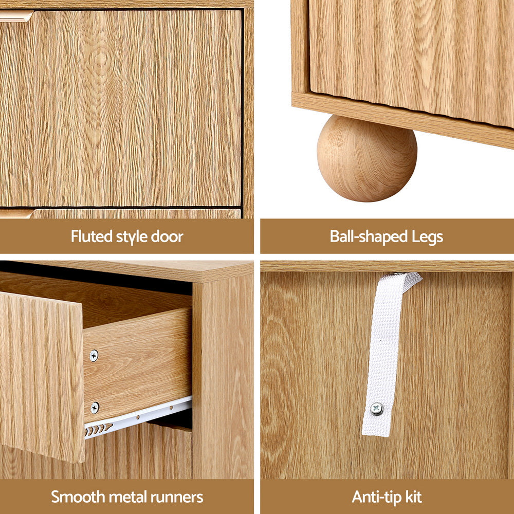 4 Chest of Drawers Dresser Tallboy Pine