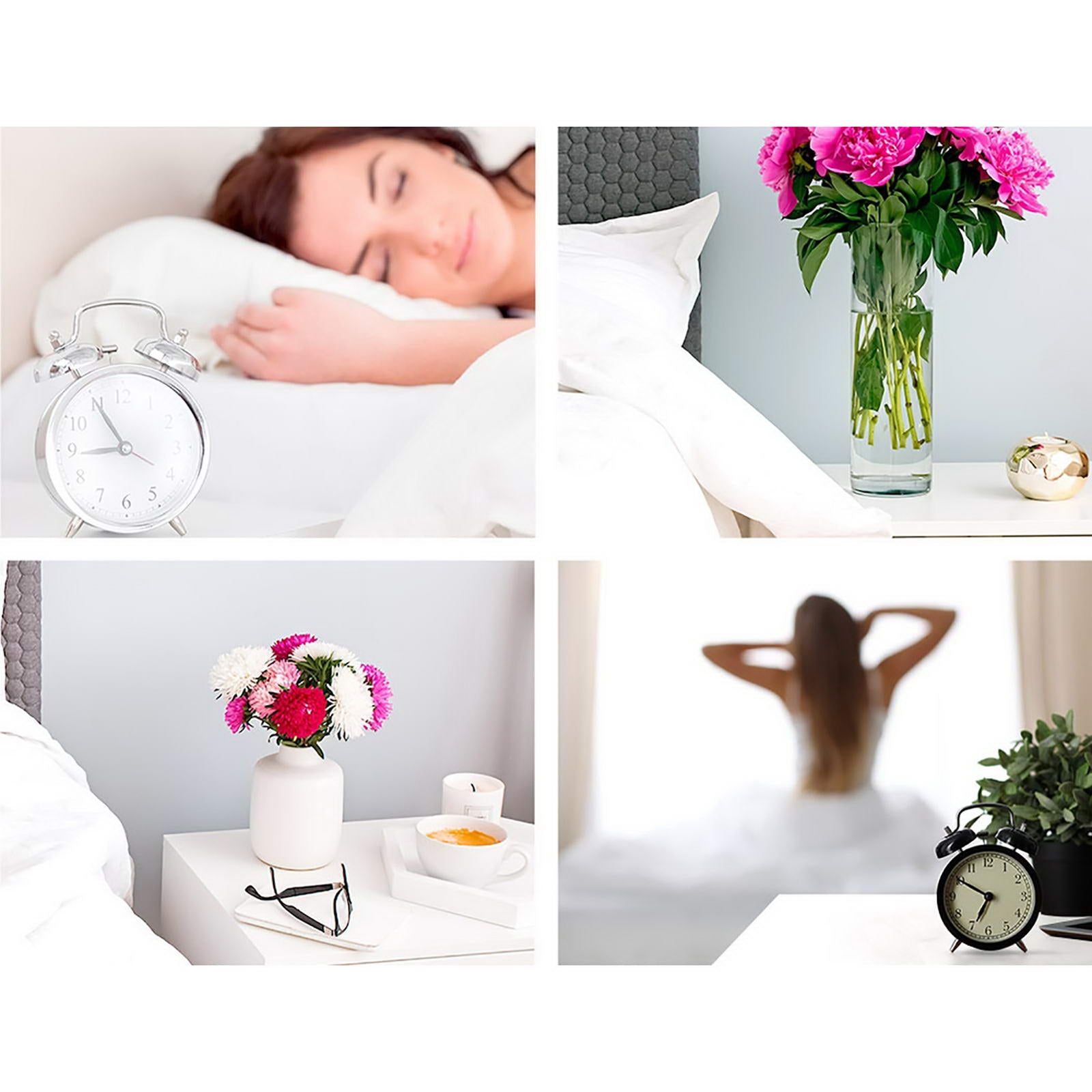 2X Bedside Table 2 Drawers - BODEN White