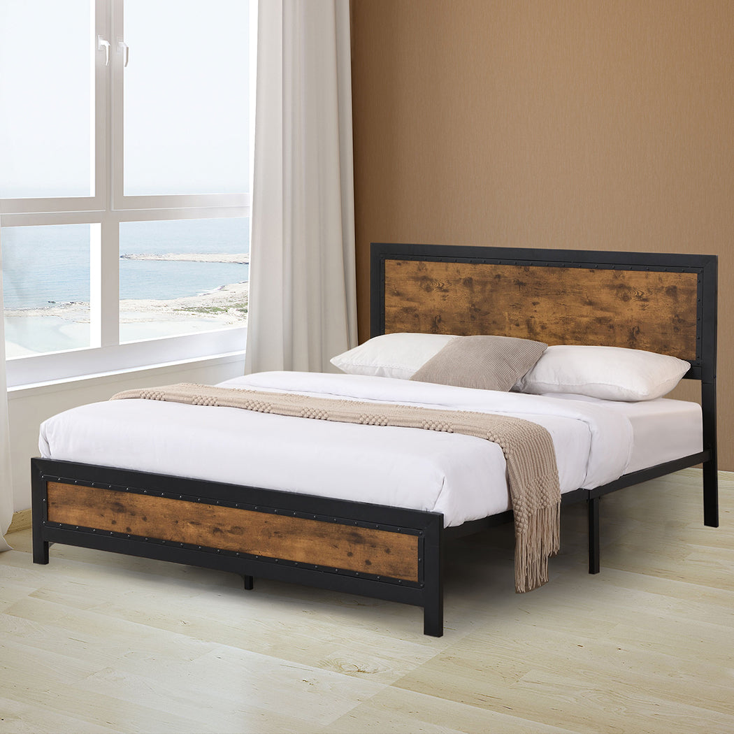 Levede Metal Bed Frame Mattress Base Queen-1954802931903631367