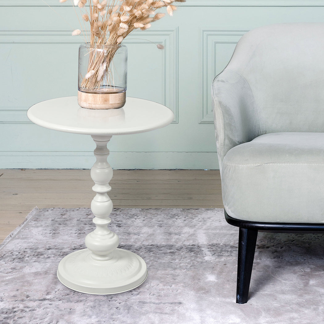 Levede Side Table Bedside Table Vintage White-1954802990166708231