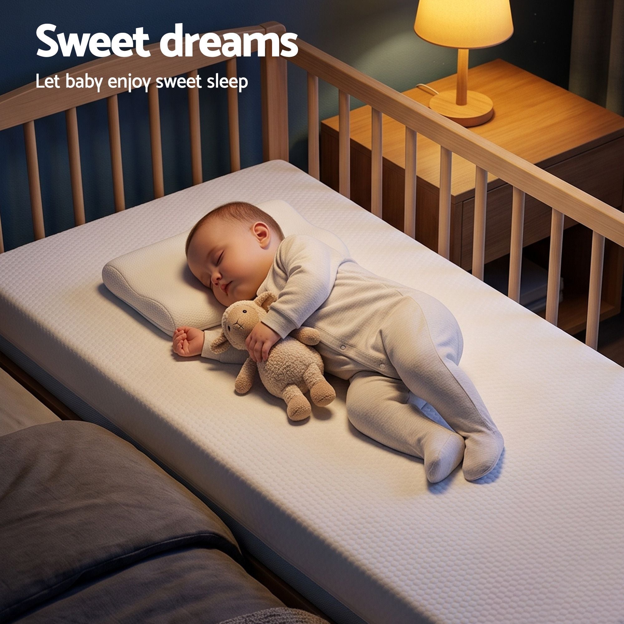 Cot Mattress 11cm Thick with Tencel Cover - White
