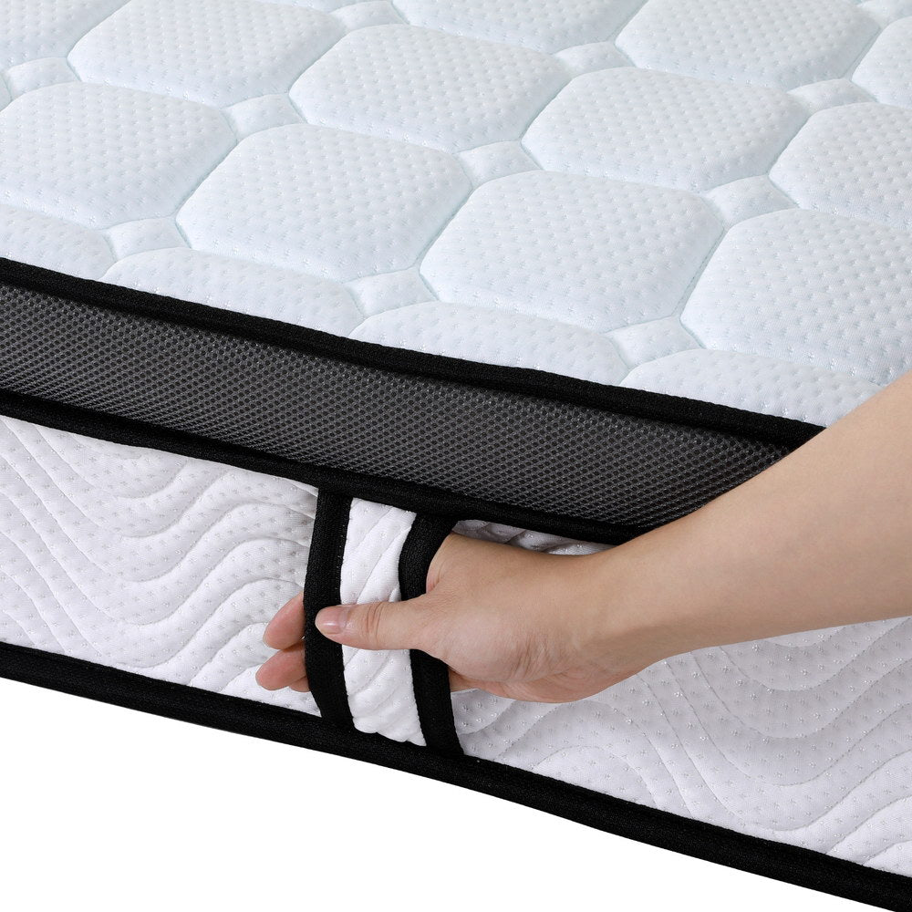 Sorrento Cool Gel Memory Foam Mattress 25cm Thick - Single with quilted top and hand gripping side handles for easy lifting