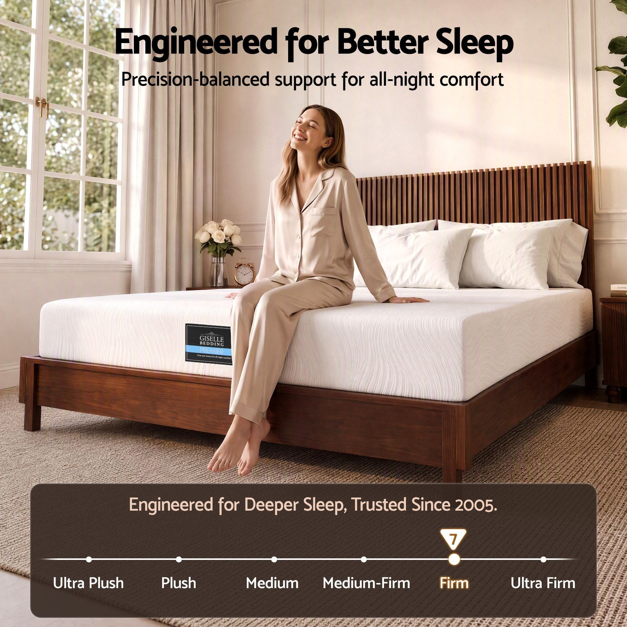 25cm Double Hybrid Mattress with Gel Foam and Edge Support - White